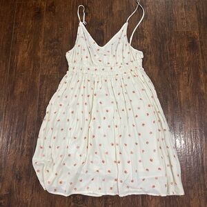 O'Neill Cream Sundress with Coral Floral Accents